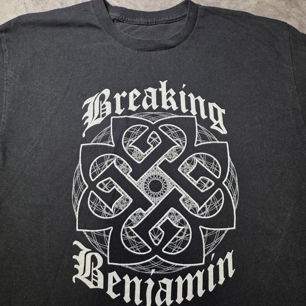Breaking Benjamin Shirt Mens Large Black Tour Seether Starset Graphic Tee Band